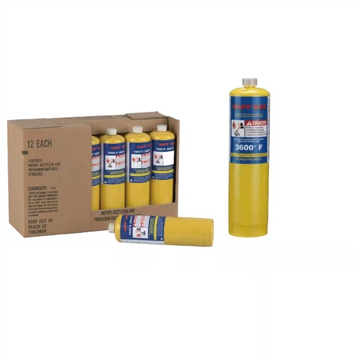 Oxygen MAPP Gas cylinders rau kev siv cua sov thiab kev siv brazing